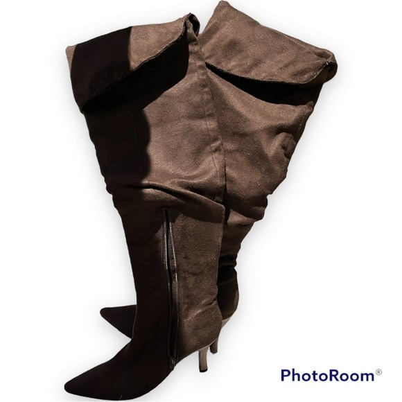 microsuede over the knee boots